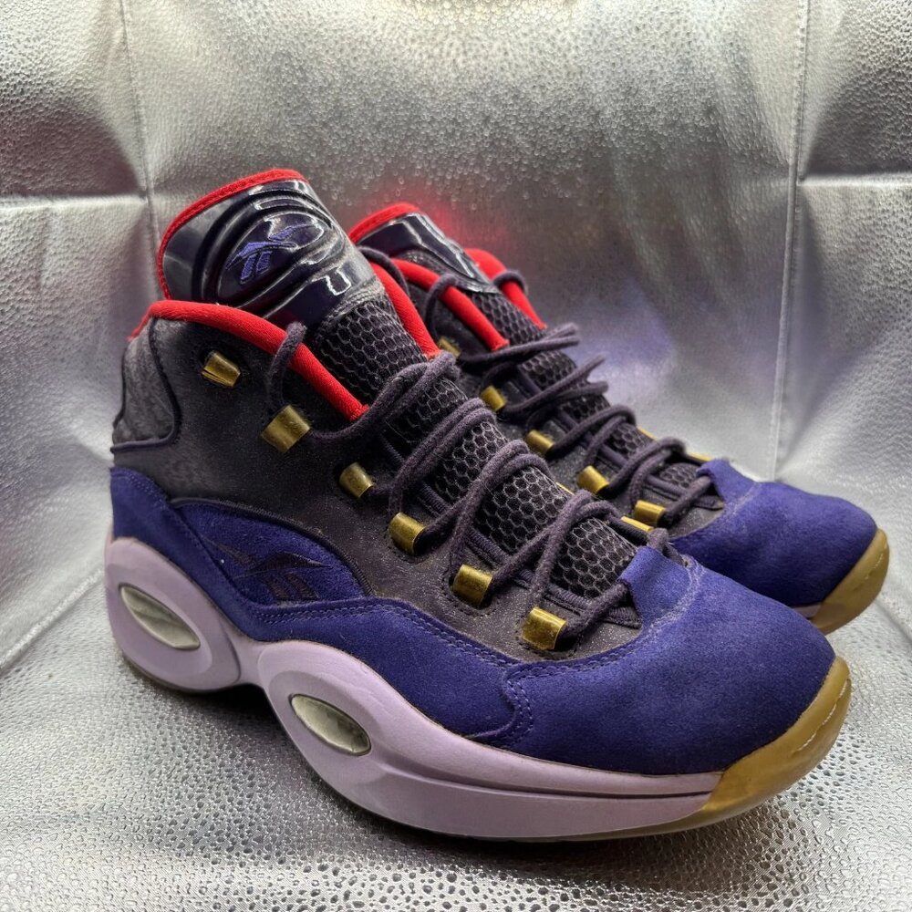 Size 11.5 Reebok Question Mid Ghost of Christmas Future Purple Mens Shoes V61429